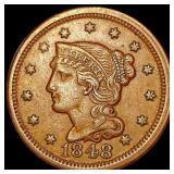 1848 Braided Hair Large Cent NEARLY UNCIRCULATED