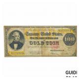 FR. 1215 1922 $100 BENTON GOLD CERTIFICATE VF