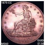 1875-CC Silver Trade Dollar UNCIRCULATED