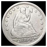 1854 Arrows Seated Liberty Quarter LIGHTLY