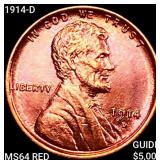 1914-D Wheat Cent CHOICE BU RD