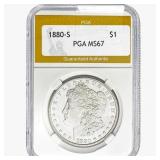 1880-S Morgan Silver Dollar PGA MS67