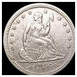 1855 Arrows Seated Liberty Quarter CLOSELY