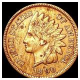 1890 Indian Head Cent LIGHTLY CIRCULATED