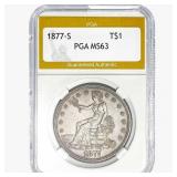 1877-S Silver Trade Dollar PGA MS63