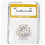 1950 Washington Silver Quarter PGA PR66 CAMEO