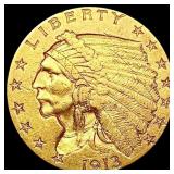 1913 $2.50 Gold Quarter Eagle CLOSELY