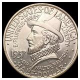 1937 Roanoke Half Dollar NICELY CIRCULATED