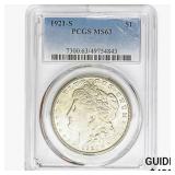 1921-S Morgan Silver Dollar PCGS MS63