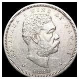 1883 Kingdom of Hawaii Half Dollar CLOSELY