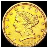 1873 Closed $2.50 Gold Quarter Eagle UNCIRCULATED