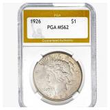 1926 Silver Peace Dollar PGA MS62