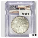 1889-S Morgan Silver Dollar ICG MS61