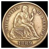 1889 Seated Liberty Dime CLOSELY UNCIRCULATED