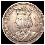 1893 Isabella Silver Quarter LIGHTLY CIRCULATED