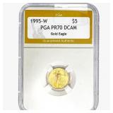 1995-W 1/10oz Gold $5 Eagle PGA PR70 DCAM