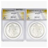 [2] 1879-S Morgan Silver Dollar ANACS MS63