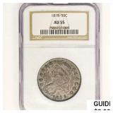 1818 Capped Bust Half Dollar NGC AU55