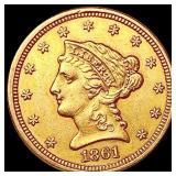 1861 $2.50 Gold Quarter Eagle CLOSELY