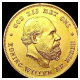 1875 Netherlands Gold 10 Gulden 0.1947oz