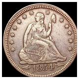 1854 Seated Liberty Quarter CLOSELY UNCIRCULATED