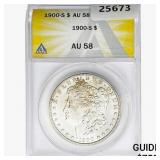 1900-O Morgan Silver Dollar ANACS AU58