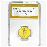 1995-W 1/4oz Gold $10 Eagle PGA PR70 DCAM