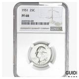 1951 Washington Silver Quarter NGC PF68