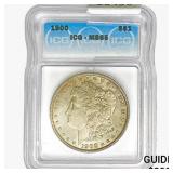 1900 Morgan Silver Dollar ICG MS65