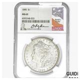 1890 Morgan Silver Dollar NGC MS63