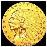 1914-D $2.50 Gold Quarter Eagle CLOSELY