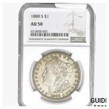 1888-S Morgan Silver Dollar NGC AU50