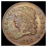 1828 Classic Head Half Cent NEARLY UNCIRCULATED