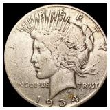 1934-S Silver Peace Dollar NICELY CIRCULATED