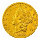 1876-S $20 Gold Double Eagle CLOSELY UNCIRCULATED