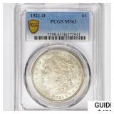 1921-D Morgan Silver Dollar PCGS MS63