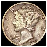 1942/1-D Mercury Dime NEARLY UNCIRCULATED