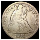 1872 Seated Liberty Dollar LIGHTLY CIRCULATED