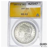 1897-S Morgan Silver Dollar ANACS MS62