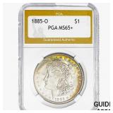 1885-O Morgan Silver Dollar PGA MS65+