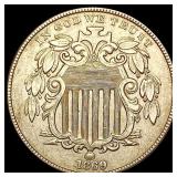 1869 Shield Nickel CLOSELY UNCIRCULATED