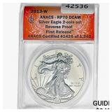 2013-W Silver Eagle ANACS RP70 DCAM REV