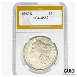 1897-S Morgan Silver Dollar PGA MS62