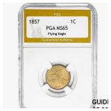 1857 Flying Eagle Cent PGA MS65