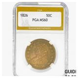 1826 Capped Bust Half Dollar PGA MS60