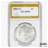 1884-CC Morgan Silver Dollar PGA MS64