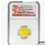 2012 1/10oz Gold China 50Y NGC PF69 UC