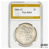 1884-CC Morgan Silver Dollar PGA MS64