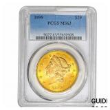 1895 $20 Gold Double Eagle PCGS MS63