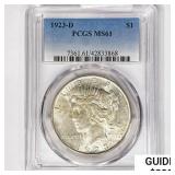 1923-D Silver Peace Dollar PCGS MS61